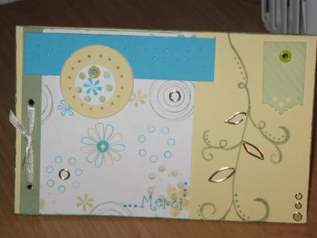 Carte de remerciements. avril 07